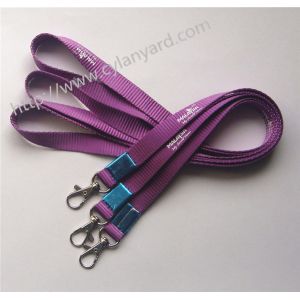 China Silkscreen printed logo polyester badge lanyards, cheap imprinted polyester neck straps, on sale