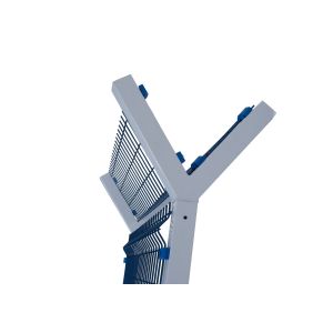 Y Arm Square Post H2400mm Airport Security Fencing