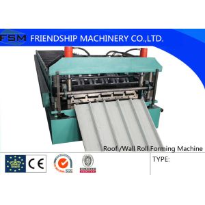 Cheap Roof Roll Forming Machinery 18 stations With 5 Tons De-coiler Single Chains for sale