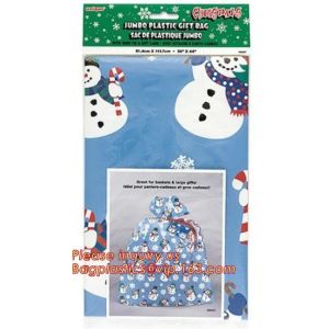 Giant PVC/EVA gift toy drawstring plastic storage packing bag with handle,XMAS