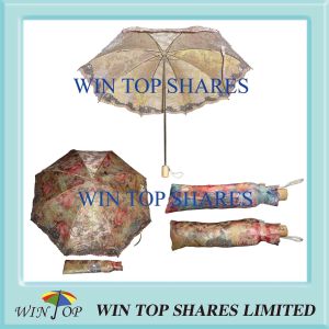 China UV Proof and Water Proof Satin Embroidery Ladies Umbrella on sale