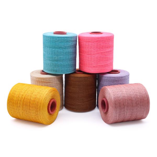 Supply 300D/16 Flat Wax Thread for Leather Sewing Polyester Wax Bonded Braided