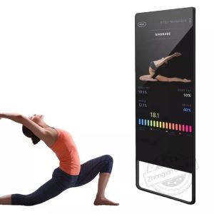 43inch Capacitive Touchscreen Magic Fitness Mirror With Virtual Trainer And