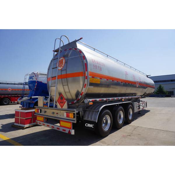 3 Axle 46000L Aluminum Tanker Trailer Anti Corrosion Petroleum