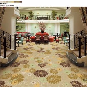 Bedroom Nylon Polyester Carpet / Long Lasting Carpet Embroidered Design