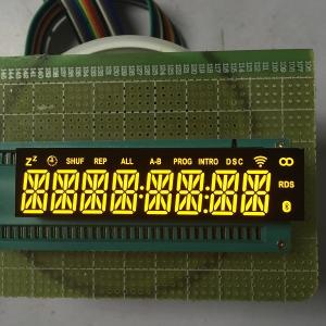Cheap Common Cathode Custom LED Display Ultra Bright Amber 8 Digit 14 Segment Long Lifespan for sale