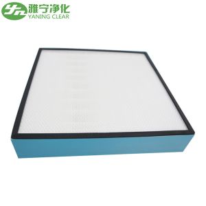 Panel Filter Construction Customized H13 Deep Pleat HEPA Filter with Aluminum