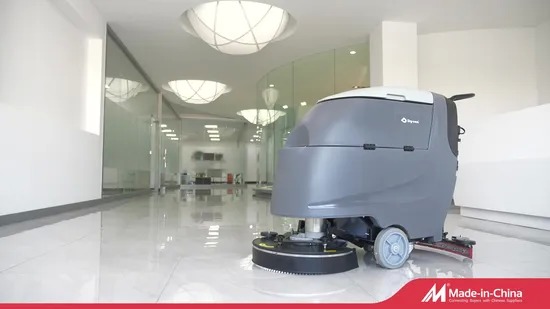 Hand-Push Floor Scrubber with 55L Solution Tank 60L Recovery Tank and Disc Type
