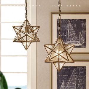 Cheap Nordic Led Pendant Lights Art Glass Start Geometric Pendant Lamp(WH-GP-170) for sale