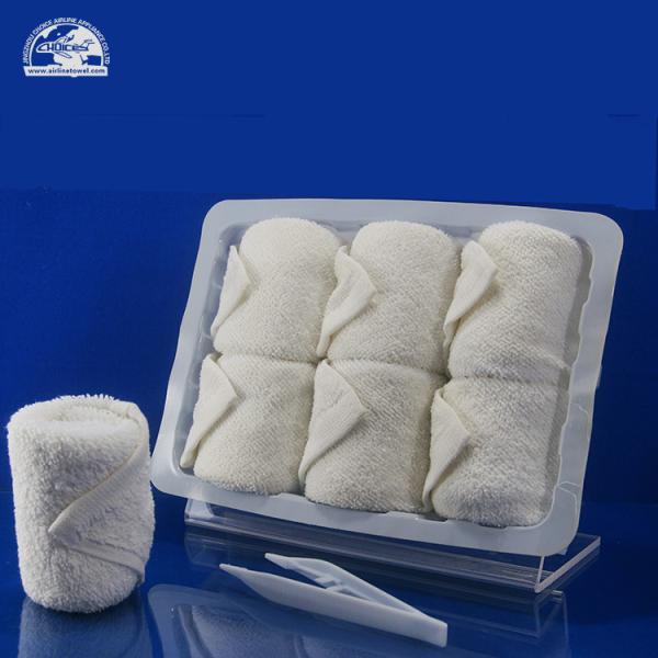Hot refresh White Disposable gift airline face towels for aircraft