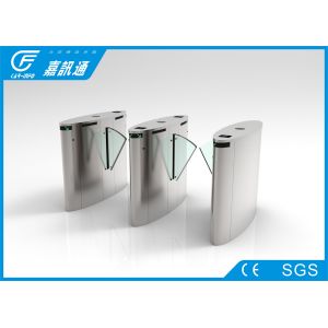 Cheap Face recognition Stainless Steel Turnstiles gate , High speed flap gates acccess control system for sale