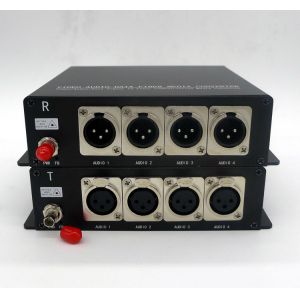 2 Way 3 Pin XLR Balanced Analog Audio Over Fiber Extender Transceiver