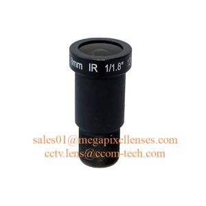 1/1.7 /1.8 8.0mm F1.8 12Megapixel M12 mount MTV board lens, 4K lens for 1/1.7 1/1.8 1/2.5 1/3 sensors