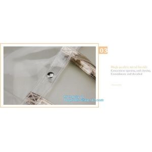 promotional clear pvc cosmetic bags handle zipper for sale, eco soft loop die