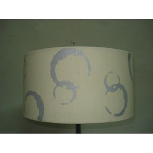 Faux Linen Bubbles Digital Print Lampshades 3 Gimbal Easy Fit