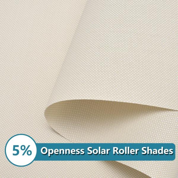 Quality 5% Openness PVC Coated Polyester Sunscreen Roller Blind Fabric For Window Decor wholesale