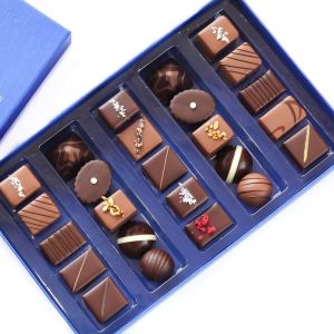 Navy Blue Multipurpose Luxury Chocolate Boxes Packaging , Empty Truffle Boxes