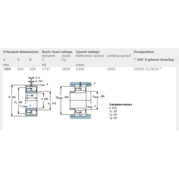 Concrete Mixer Spherical Roller Thrust Bearing 23056cc / W33 280mm X 420mm X 106mm