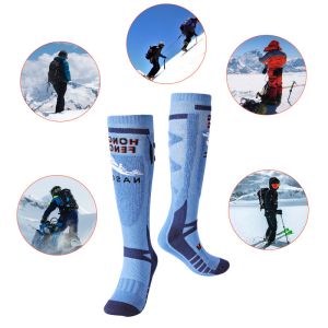 Rechargeable 4 Heating Settings Lithium Ion Self Heating Socks For Camping