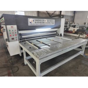Corrugated Carton Box Chain 3 Color Printing Slotting Die Cutting Machine for