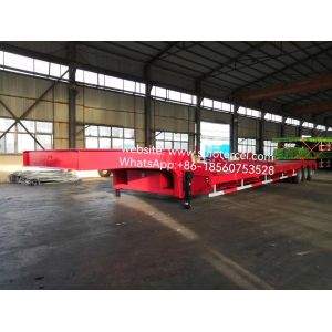 Load 60 Tons Semi Lowbed Trailer Strong Stability Support For Personalized