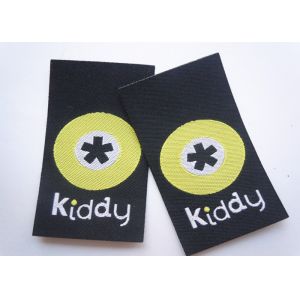 Black Custom Embroidered Name Patches Non Woven With Lightweight