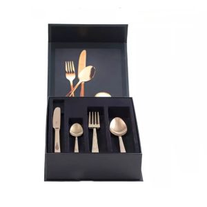 Recycled Materials Dinnerware Packaging Boxes 160gsm 210gsm Paper Gift Box For Cutlery