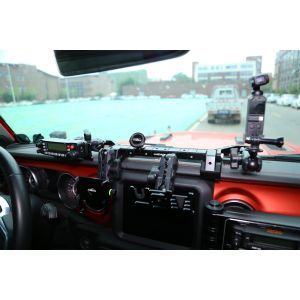 Jeep Wrangler JL Aluminum Center Console Bracket Dashboard Mount for Car Phone