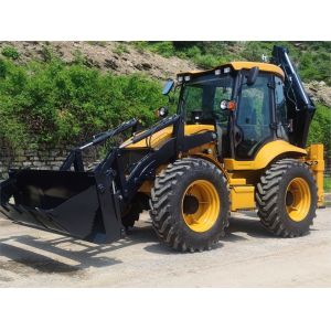 3000 times Load and Unload Mode Rotary Backhoe Loader HQM388H hydraulic wheel