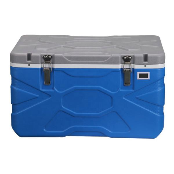 Heavy Duty Blue Rotomolded Cooler Box Food Cold Storage With 3 Large Reusable