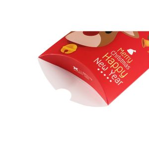 Foldable Bulk Christmas 1mm Custom Food Packaging Boxes Pillow Box Packaging