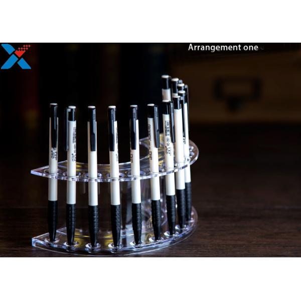 Silkscreen Logol Small Acrylic Display Stands Acrylic Pencil Holder 200 * 100 * 80mm