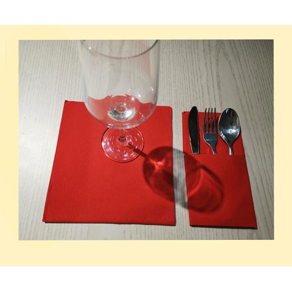 Red Airlaid Luxury Paper Napkin Indulge Delicate And Soft Napkins 40cm×40cm