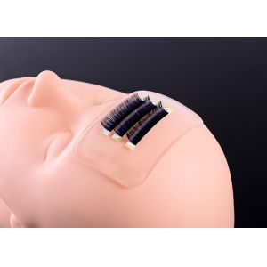 Grafting Eyelashes With Special Silicone Pads Placing On The Forehead Eyelash