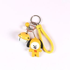 Custom Soft PVC Rubber Figure Miniature Key Ring Soft PVC Pendant Attached To