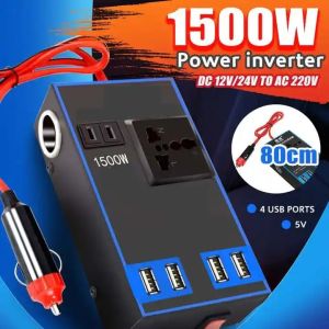 1500 Watts Car Power Inverter With 4 Usb Port Power Inverter Dc 12V To 110V 220V