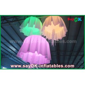 1m - 2m DIA Color Change Nylon Material Inflatable Jellyfish With CE / UL Blower