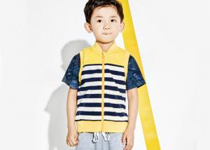 Cheap 3 - 12 Year Old Boys Zip Up Hoodies , Trendy Kids Zipper Sweatshirts Kangroo Pocket for sale