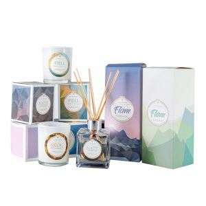HOT Selling scented candles & reed diffuser fragrance gift set with glass bottle