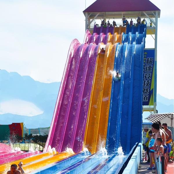 Fiberglass Water Slide with 12 Months Warranty Over 12 Years Working Life and