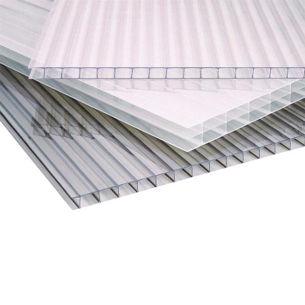 8mm Twin Wall Polycarbonate Sheet 4 X 8 , Greenhouse UV Resistant Polycarbonate