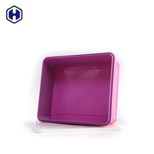 0.45KGS Food Grade Square IML Box / Plastic Cake Container Scratch Resistant