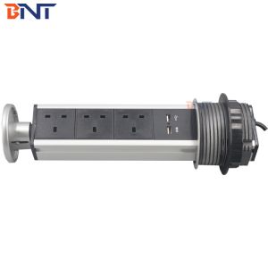 aluminum brushed pop up kitchen power socket with power with usb charger