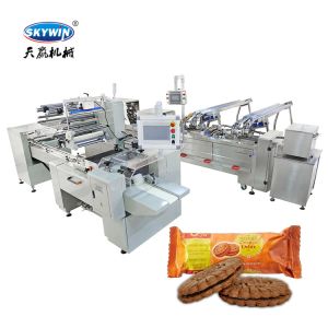 Automatic Wafer Biscuit Sandwich Machine Cookie Chocolate Bar Flow Pack Packing