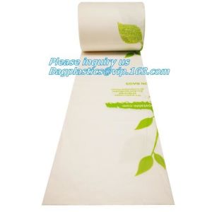 Customized biodegradable compostable Drawstring garbage bag, compostable garbage