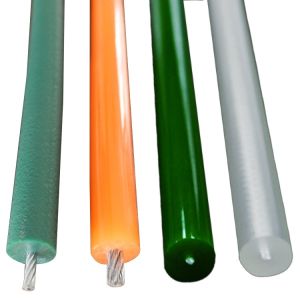 China High Strength Polyurethane PU Reinforced Belt Round Belt Smooth Surface on sale