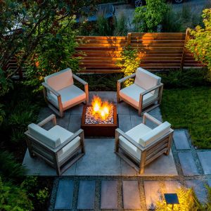 Simple Corten Steel Outdoor Fire Pit Rusty Round Design Garden Decoration Fire