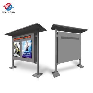 Grey Black Rainproof LCD Totem With 55" Dual Screens 4K Play -10°C To 55°C