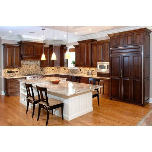 Self Assemble Wood Kitchen Furniture Waterproof Cupboard with Faucet Accessories