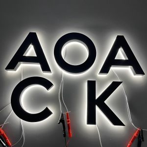 China Outdoor And Indoor Luminous Letters Stainless Steel  3d Led Metal Backlit Letter Electronic Signs on sale